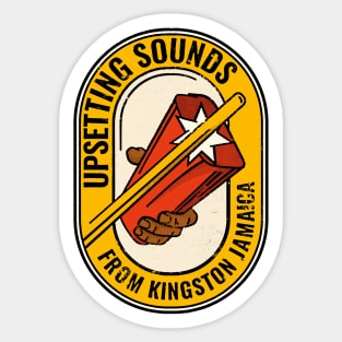 upsetting sounds from kingston jamaica cowbell Sticker